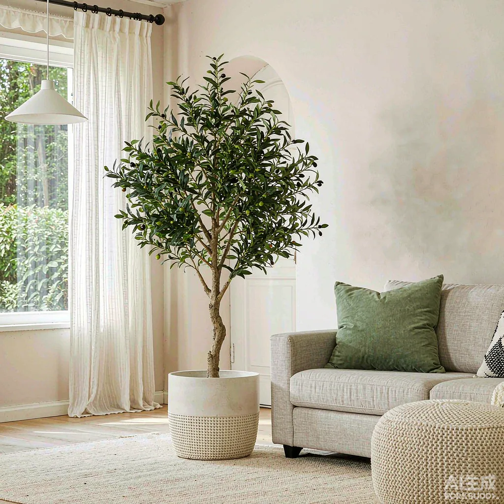 Faux Olive Tree — view 2